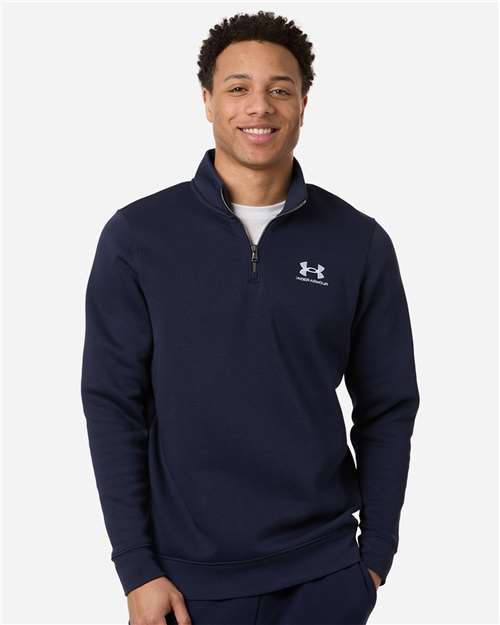 no-logo Under Armour Icon Fleece Quarter-Zip Pullover-Under Armour-Thread Logic