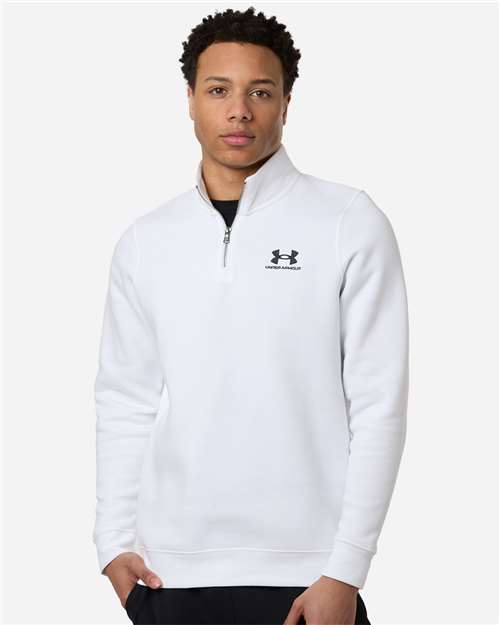 no-logo Under Armour Icon Fleece Quarter-Zip Pullover-Under Armour-Thread Logic