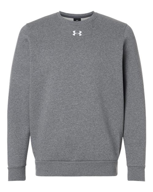 logo-left Under Armour Team Icon Fleece Crew-Under Armour-Pitch Grey Medium Heather/ White-S-Thread Logic