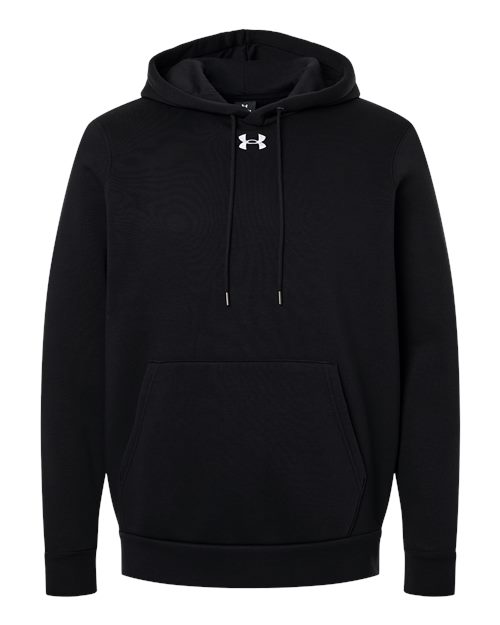 logo-left Under Armour Team Icon Fleece Hooded Sweatshirt-Under Armour-Black/ White-S-Thread Logic