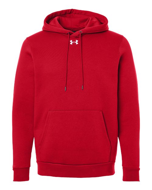 logo-left Under Armour Team Icon Fleece Hooded Sweatshirt-Under Armour-Red/ White-S-Thread Logic