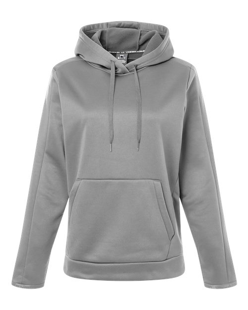 logo-left Under Armour WoArmour Fleece Pro Hooded Sweatshirt-Under Armour-Mod Grey/ White-XS-Thread Logic