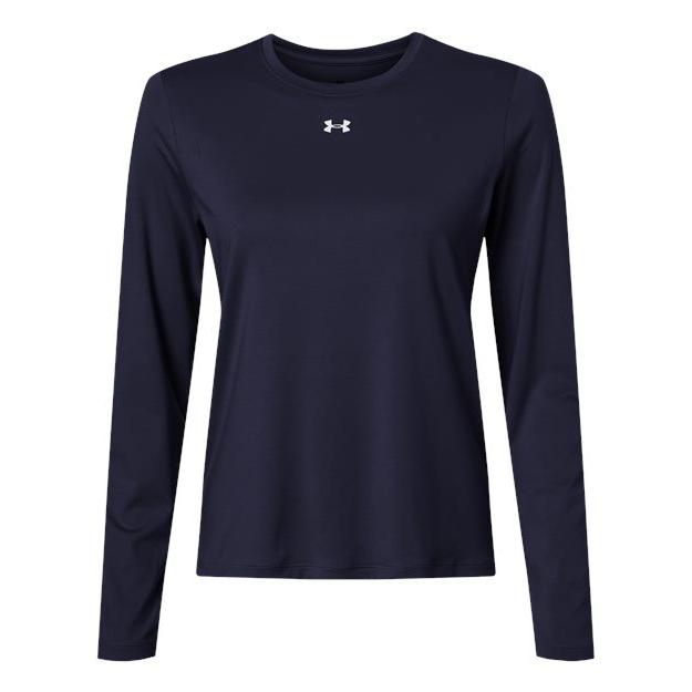 logo-left Under Armour WoTeam Vanish Long Sleeve T-Shirt-Under Armour-Midnight Navy/ White-XS-Thread Logic