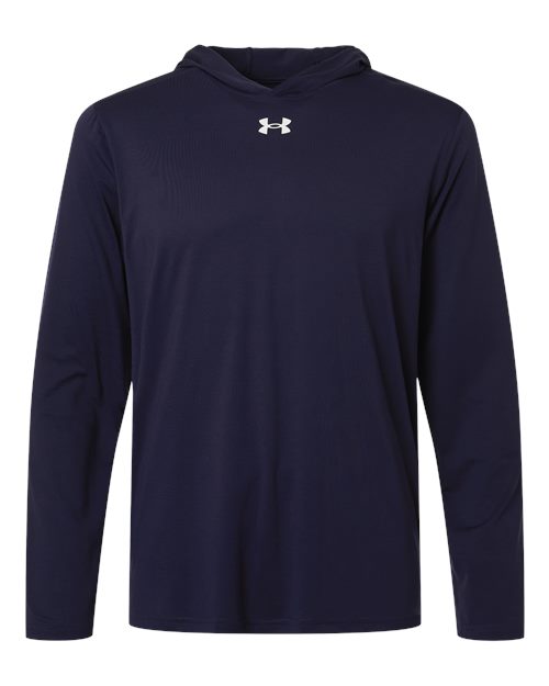 logo-left Under Armour Team Vanish Hooded Long Sleeve T-Shirt-Under Armour-Midnight Navy/ White-S-Thread Logic