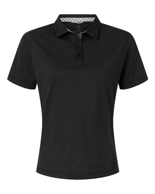 logo-left Swannies WoElla Polo-Swannies-Black Heather-XS-Thread Logic