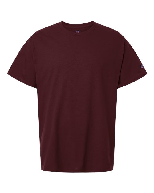 logo-left Champion Unisex Jersey T-Shirt-Champion-Maroon-S-Thread Logic
