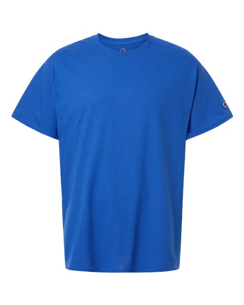 logo-left Champion Unisex Jersey T-Shirt-Champion-Royal Blue-S-Thread Logic