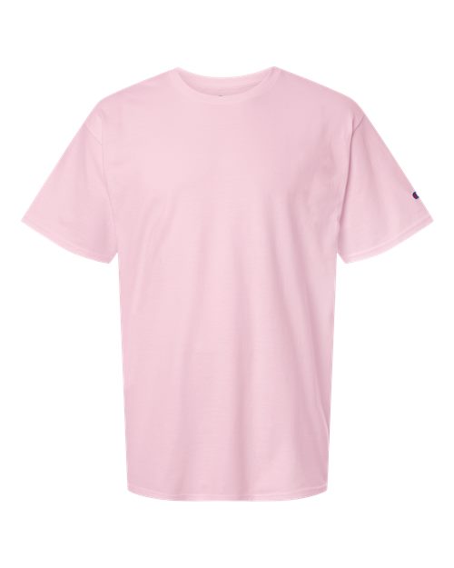logo-left Champion Unisex Jersey T-Shirt-Champion-Lilac Pink-S-Thread Logic