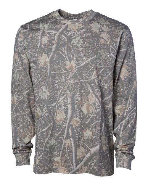 logo-left Independent Trading Co. Unisex Premium Long Sleeve T-Shirt-Independent Trading Co.-Deadwood Tree Camo-XS-Thread Logic