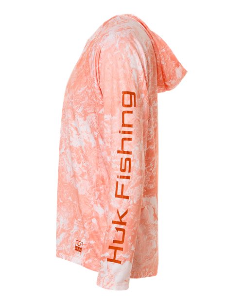 no-logo HUK Pursuit Mossy Oak Printed Hooded Long Sleeve T-Shirt-HUK-Thread Logic