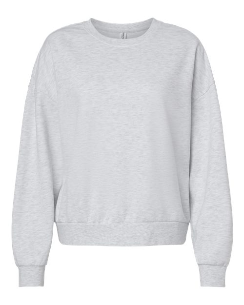 logo-left Independent Trading Co. WoCalifornia Wave Wash Sunday Crewneck Sweatshirt-Independent Trading Co.-Ash Heather-XS-Thread Logic