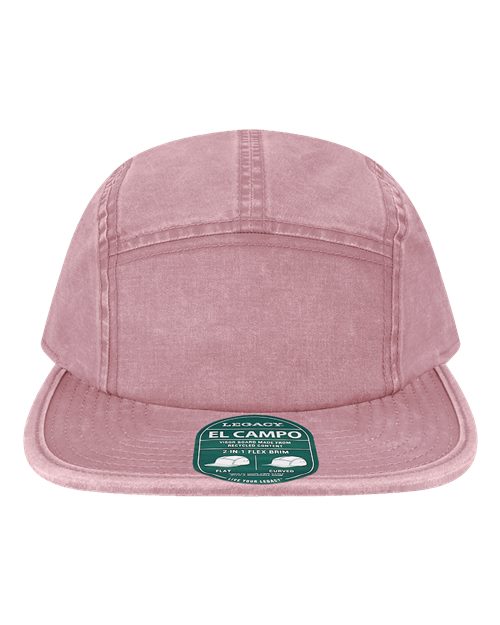no-logo Legacy El Campo Five-Panel Camper Hat-Legacy-Dusty Rose-Adjustable-Thread Logic