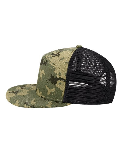 no-logo Legacy Hopback Seven-Panel Trucker Cap-Legacy-Thread Logic