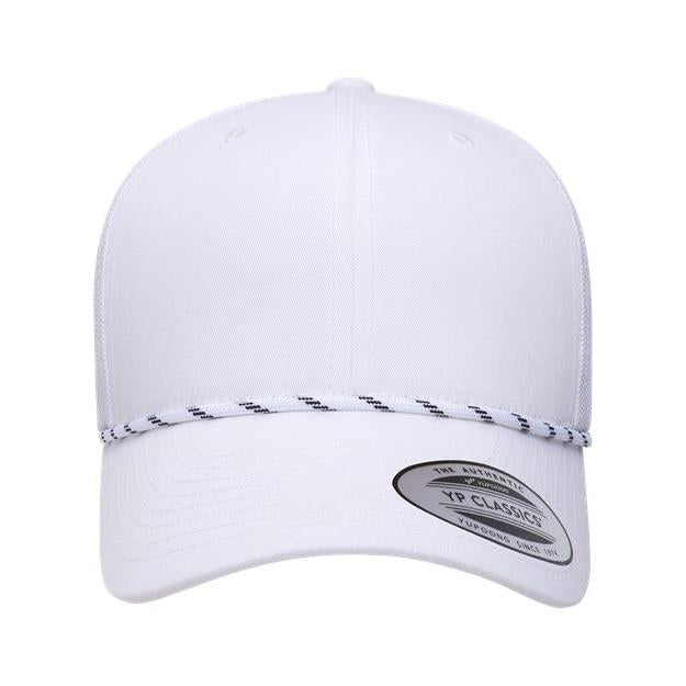 no-logo YP Classics Retro Trucker Rope Cap-YP Classics-White-Adjustable-Thread Logic