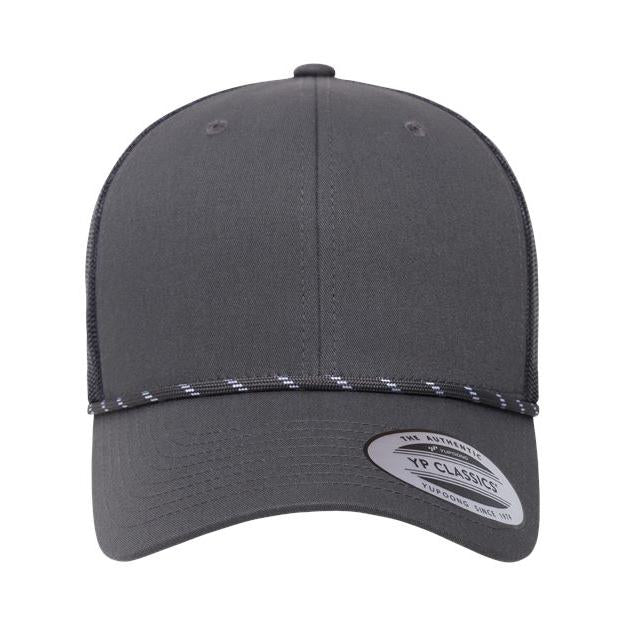 no-logo YP Classics Retro Trucker Rope Cap-YP Classics-Charcoal-Adjustable-Thread Logic