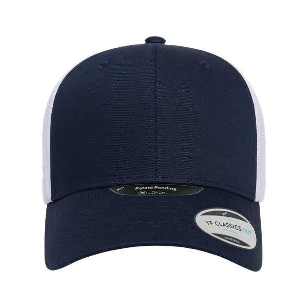 no-logo YP Classics NU Retro Trucker Cap-YP Classics-Navy/ White-Adjustable-Thread Logic