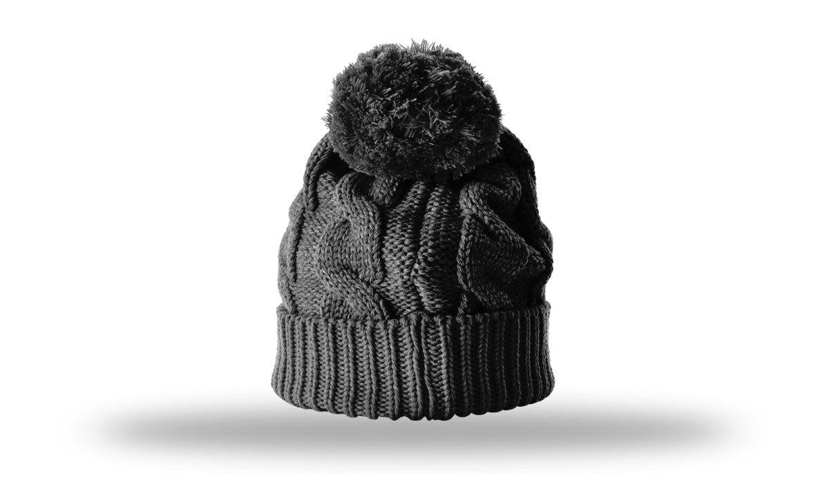 no-logo Richardson Chunk Twist Knit Beanie W/ Cuff & Pom-Richardson-Thread Logic