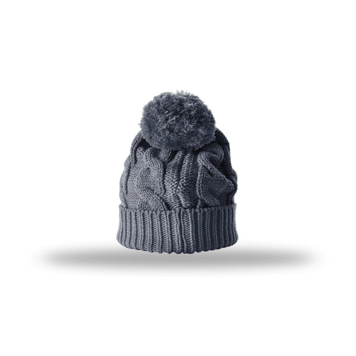 no-logo Richardson Chunk Twist Knit Beanie W/ Cuff & Pom-Richardson-Thread Logic