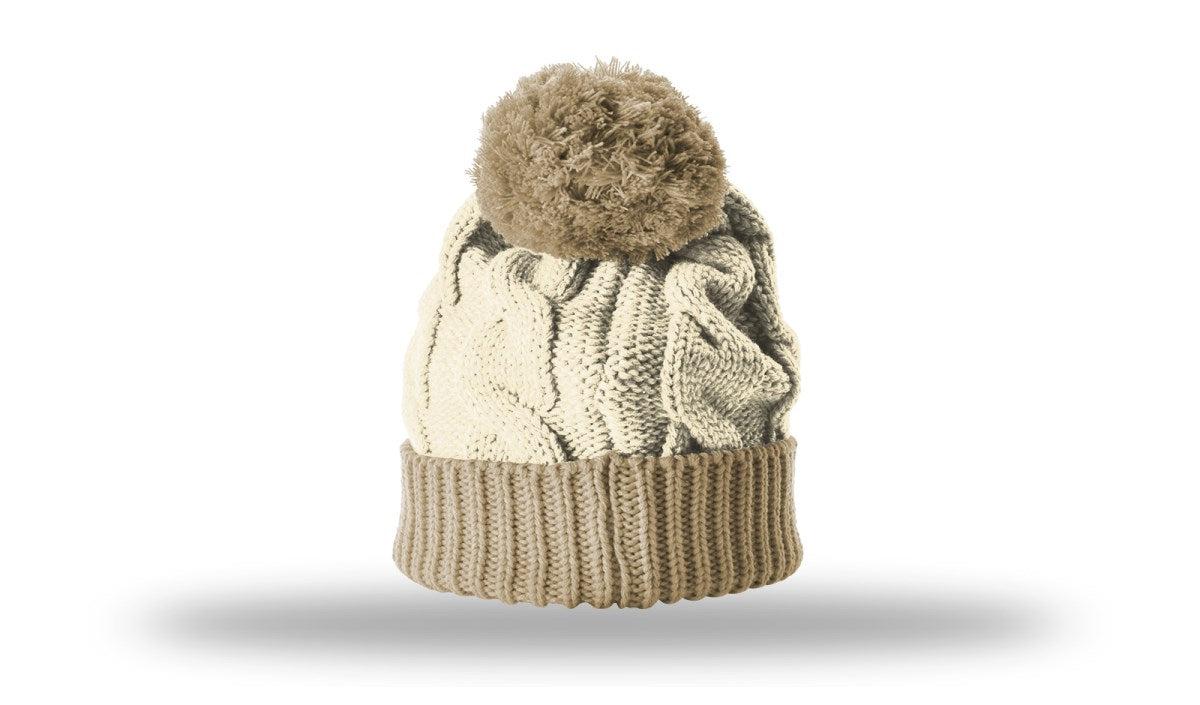 no-logo Richardson Chunk Twist Knit Beanie W/ Cuff & Pom-Richardson-Thread Logic