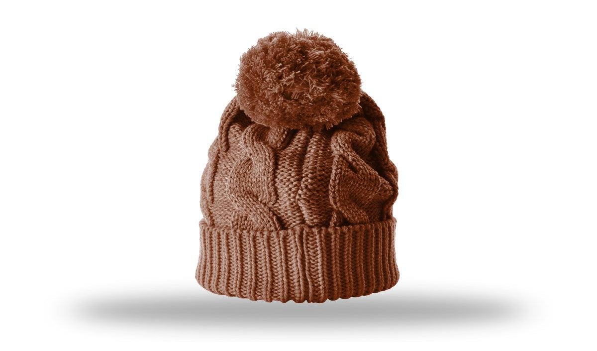 no-logo Richardson Chunk Twist Knit Beanie W/ Cuff & Pom-Richardson-Thread Logic