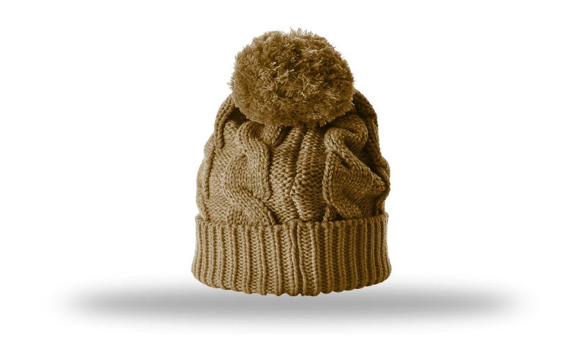 no-logo Richardson Chunk Twist Knit Beanie W/ Cuff & Pom-Richardson-Thread Logic