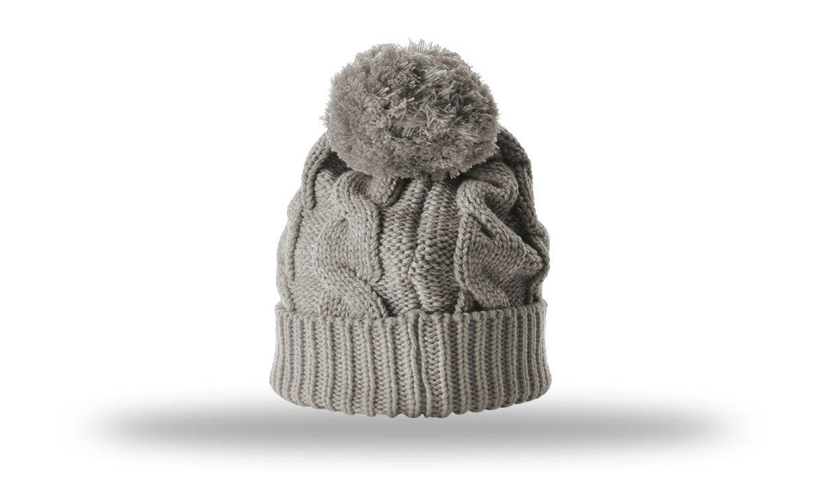 no-logo Richardson Chunk Twist Knit Beanie W/ Cuff & Pom-Richardson-Thread Logic