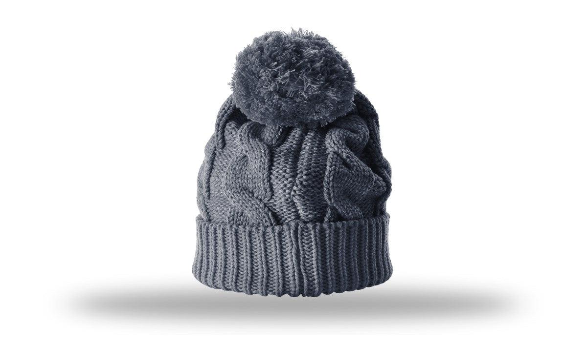 no-logo Richardson Chunk Twist Knit Beanie W/ Cuff & Pom-Richardson-Thread Logic