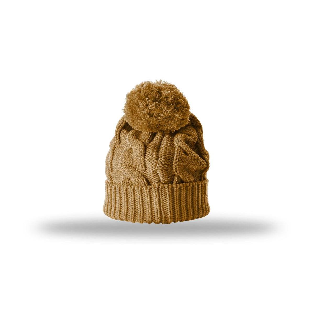 no-logo Richardson Chunk Twist Knit Beanie W/ Cuff & Pom-Richardson-Thread Logic