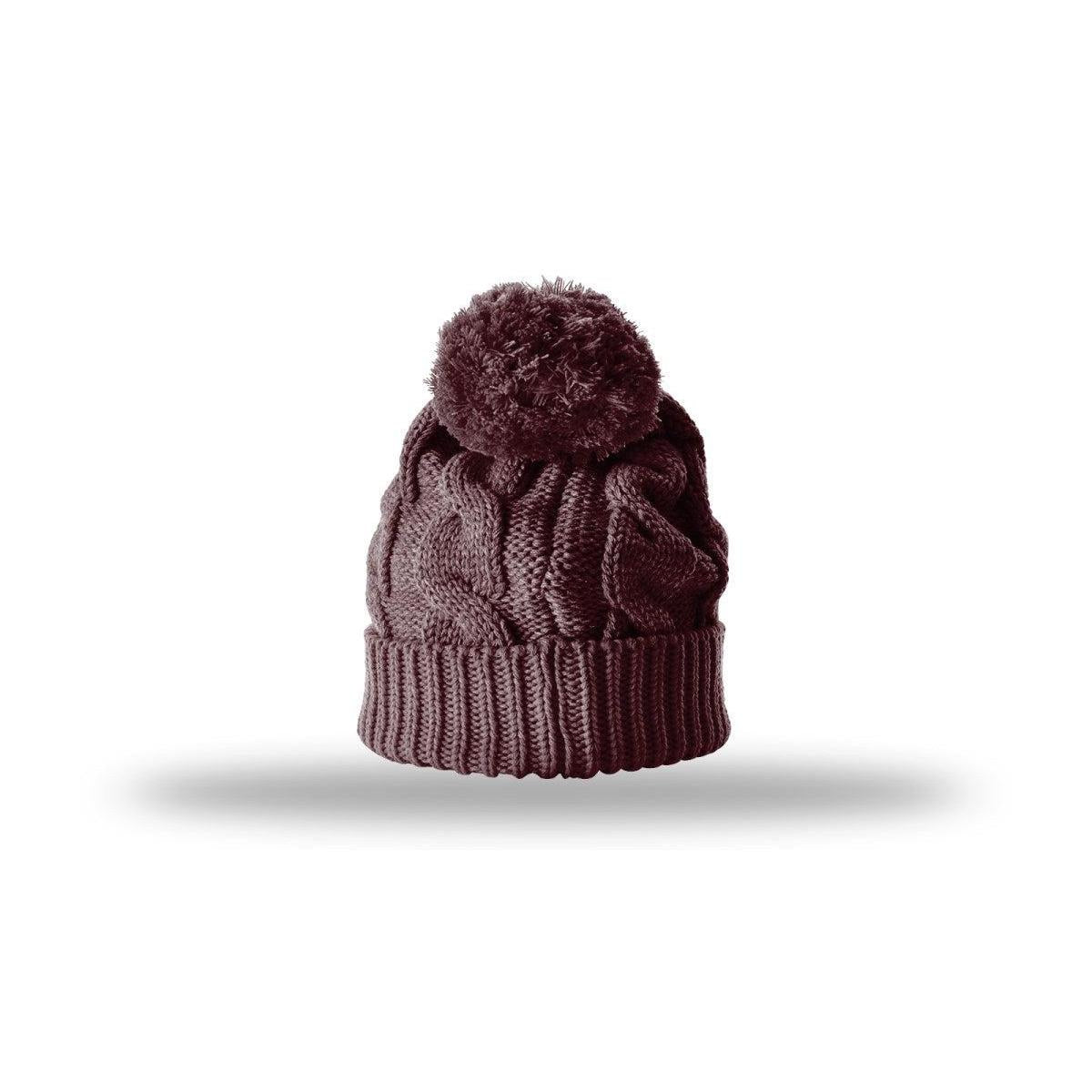 no-logo Richardson Chunk Twist Knit Beanie W/ Cuff & Pom-Richardson-Thread Logic