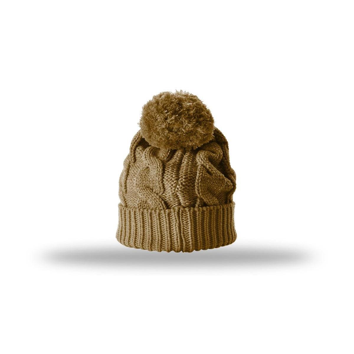 no-logo Richardson Chunk Twist Knit Beanie W/ Cuff & Pom-Richardson-Thread Logic