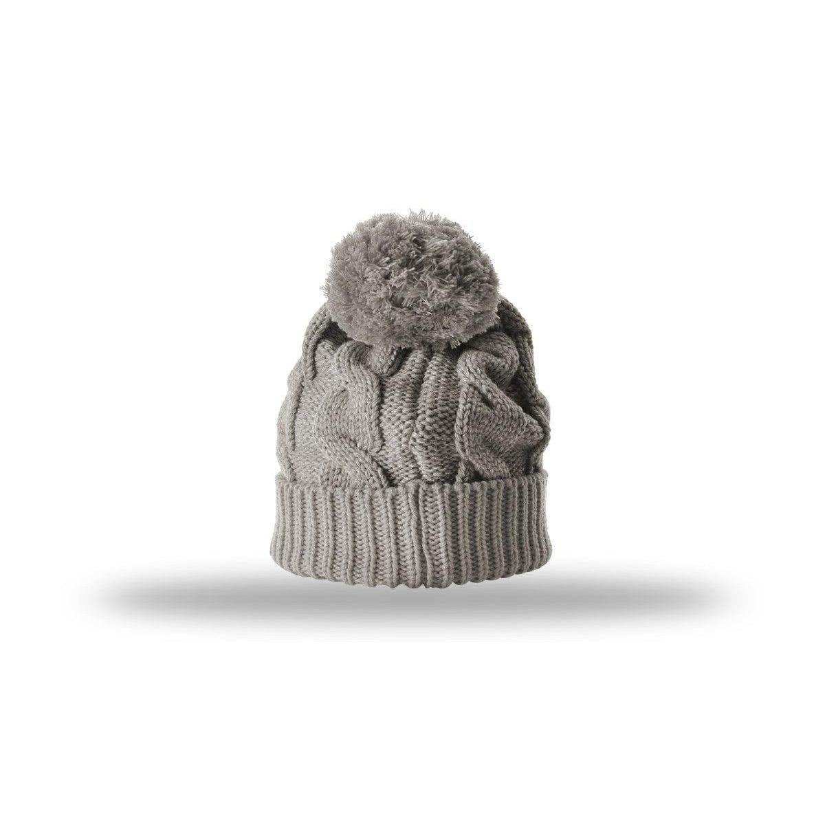 no-logo Richardson Chunk Twist Knit Beanie W/ Cuff & Pom-Richardson-Thread Logic