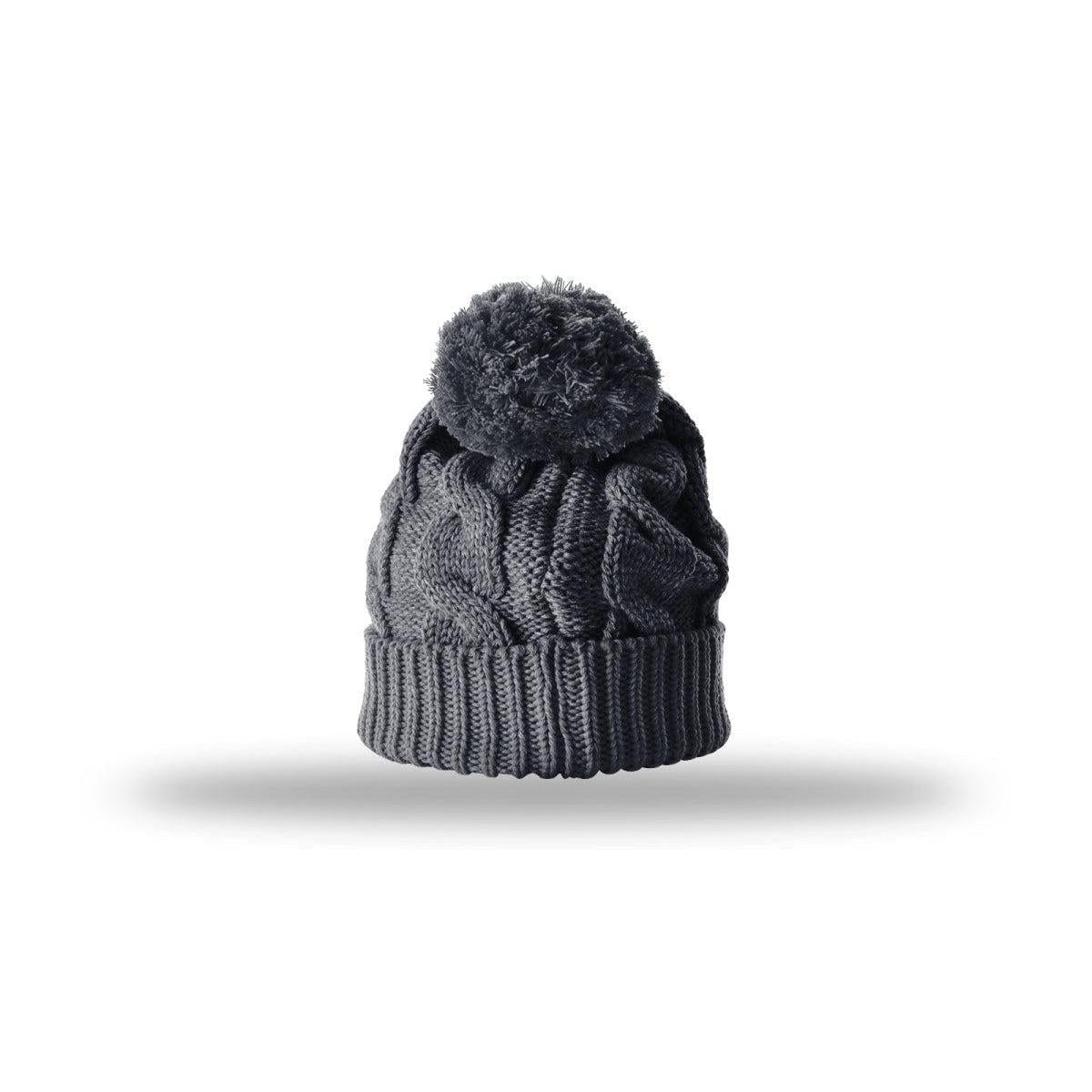 no-logo Richardson Chunk Twist Knit Beanie W/ Cuff & Pom-Richardson-Thread Logic