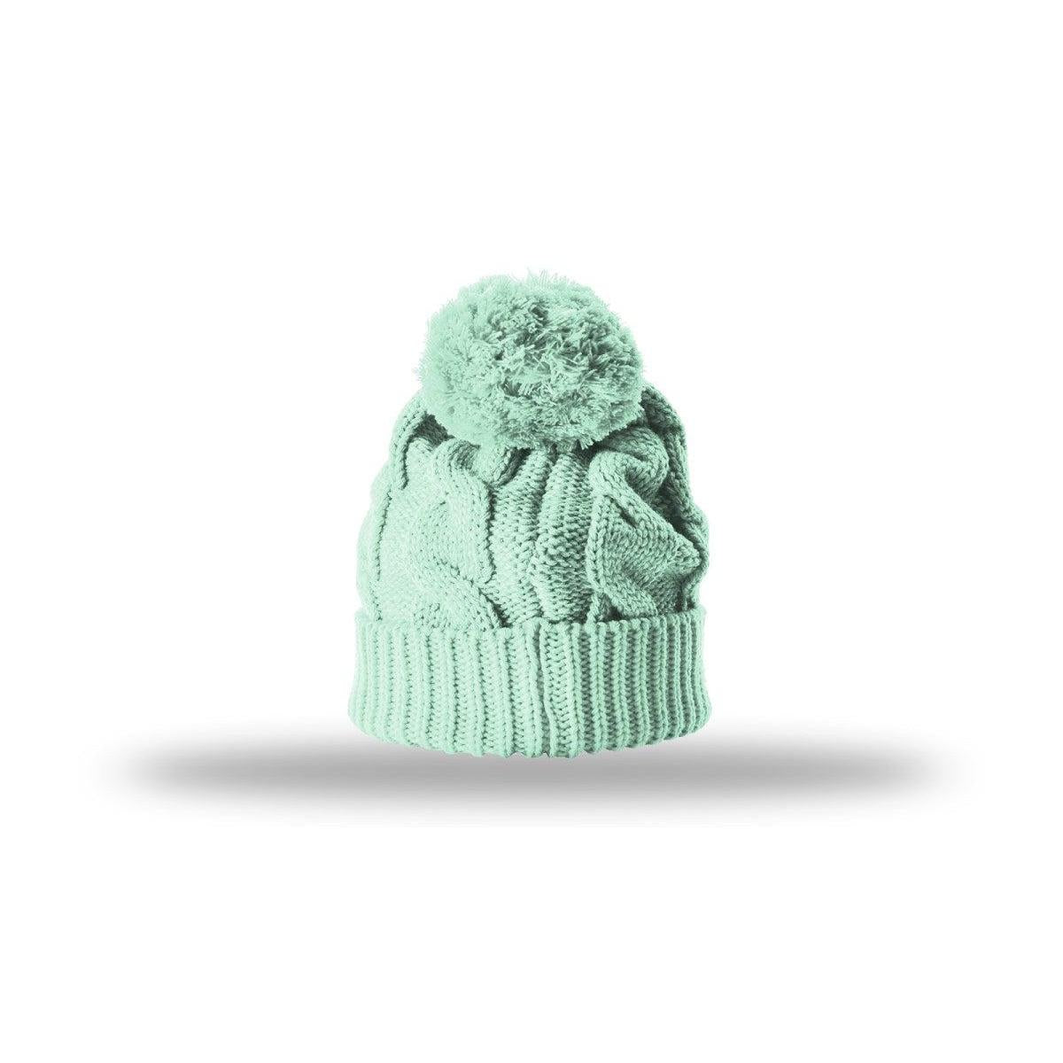 no-logo Richardson Chunk Twist Knit Beanie W/ Cuff & Pom-Richardson-Thread Logic