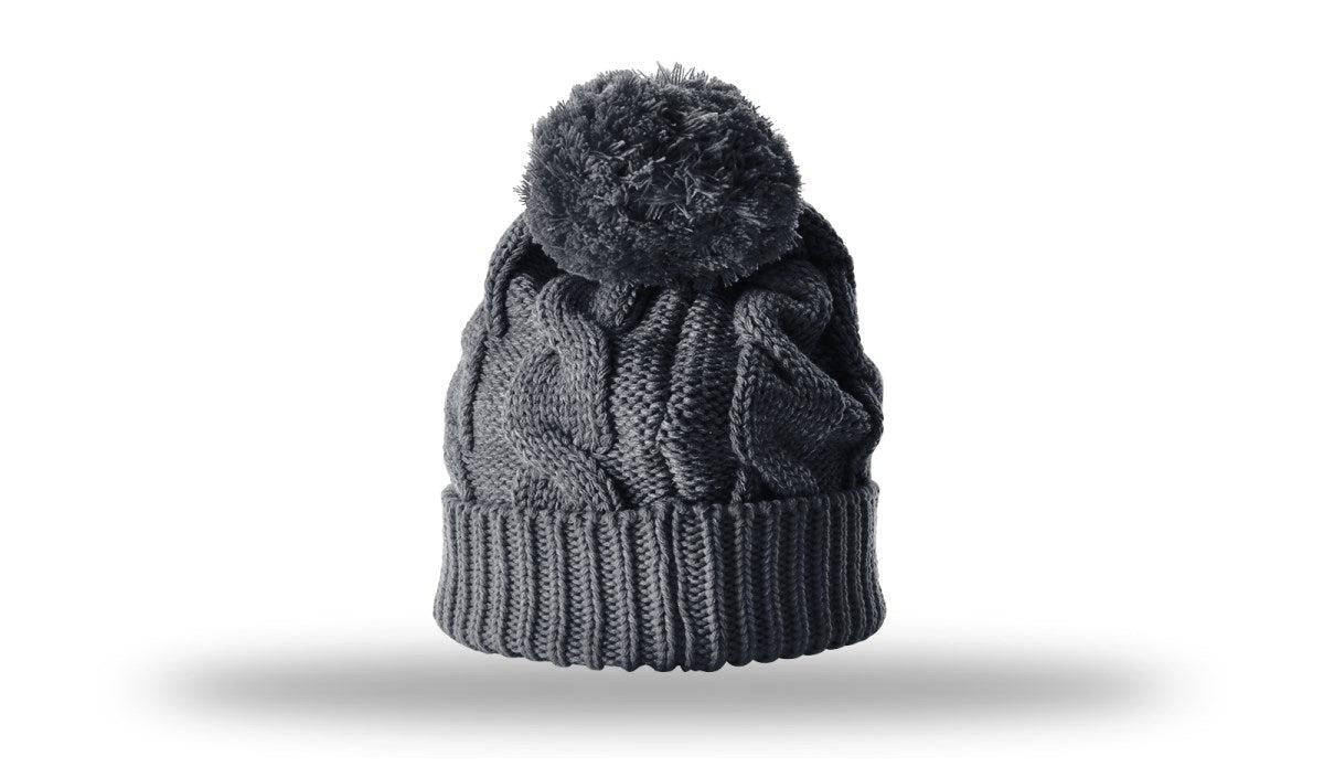 no-logo Richardson Chunk Twist Knit Beanie W/ Cuff & Pom-Richardson-Thread Logic