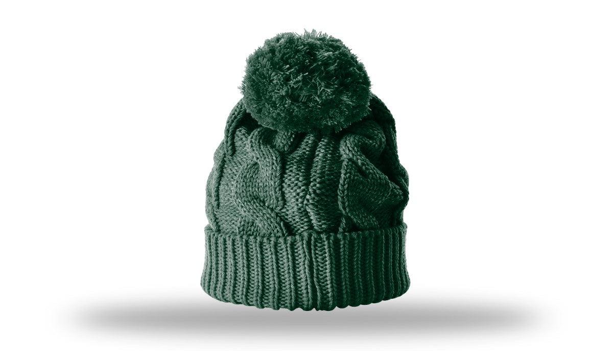 no-logo Richardson Chunk Twist Knit Beanie W/ Cuff & Pom-Richardson-Thread Logic
