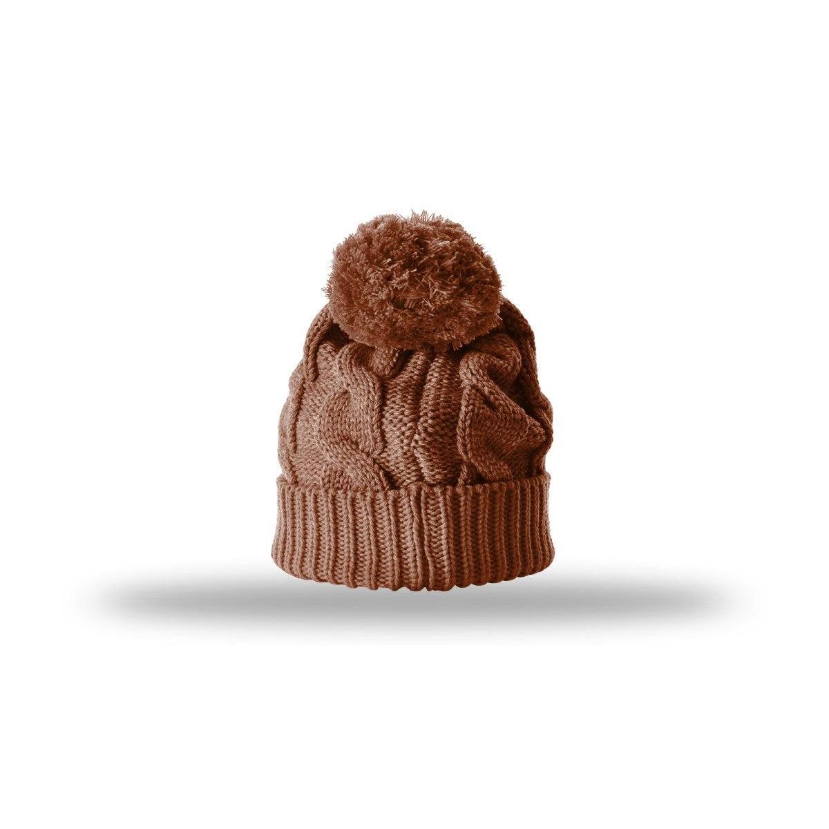 no-logo Richardson Chunk Twist Knit Beanie W/ Cuff & Pom-Richardson-Thread Logic
