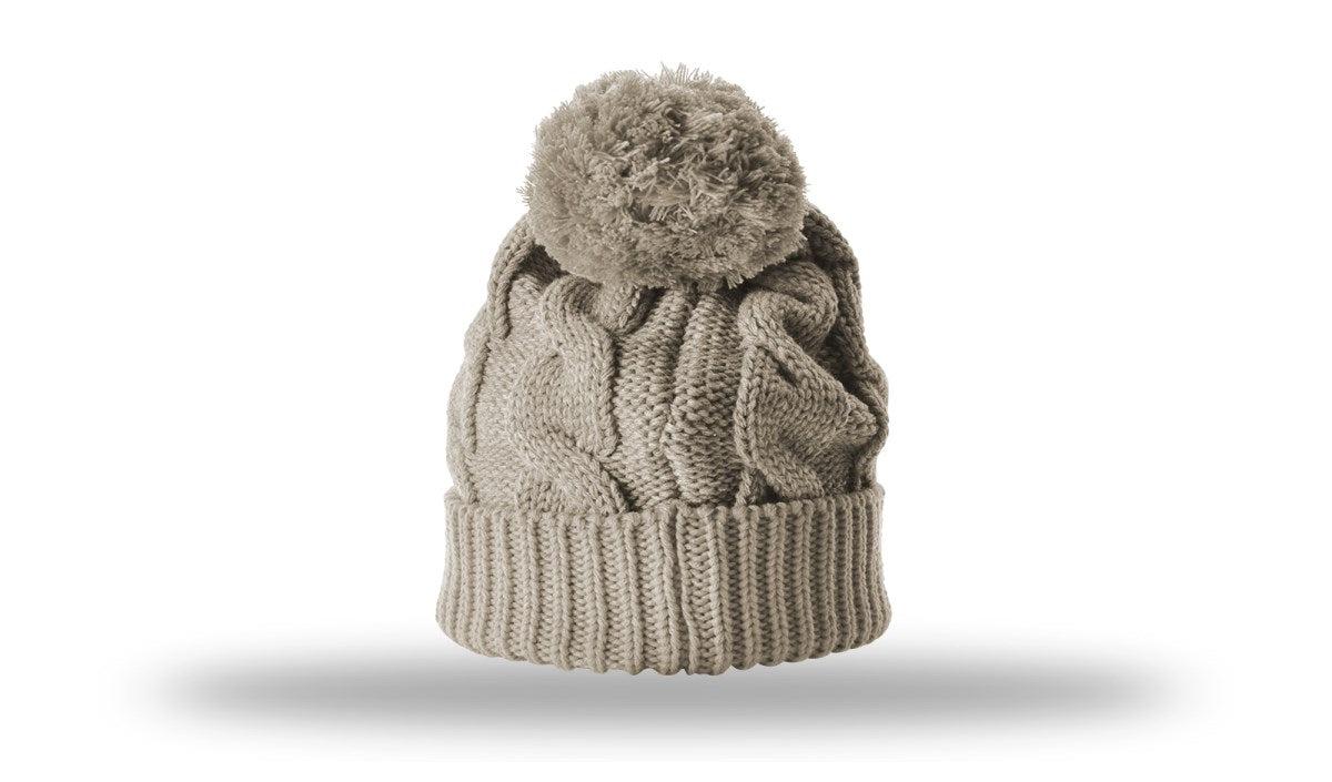 no-logo Richardson Chunk Twist Knit Beanie W/ Cuff & Pom-Richardson-Thread Logic