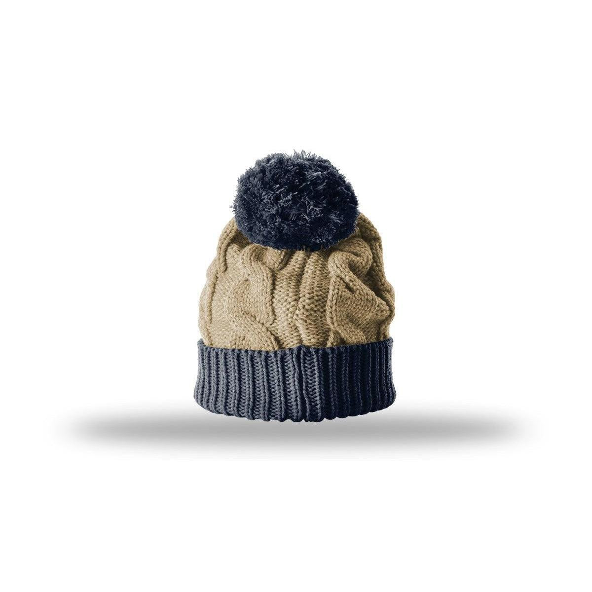 no-logo Richardson Chunk Twist Knit Beanie W/ Cuff & Pom-Richardson-Thread Logic