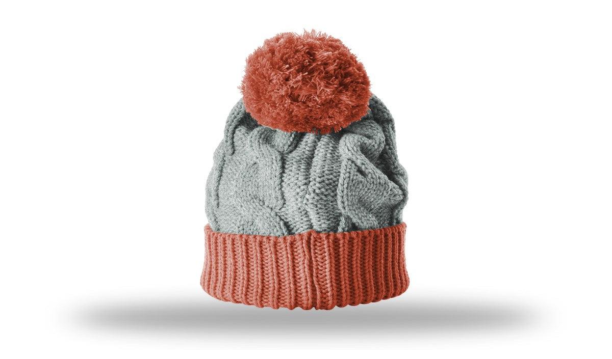 no-logo Richardson Chunk Twist Knit Beanie W/ Cuff & Pom-Richardson-Thread Logic