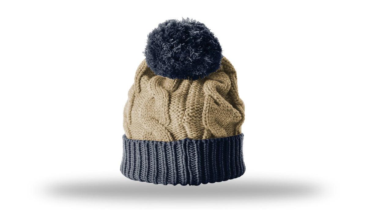 no-logo Richardson Chunk Twist Knit Beanie W/ Cuff & Pom-Richardson-Thread Logic