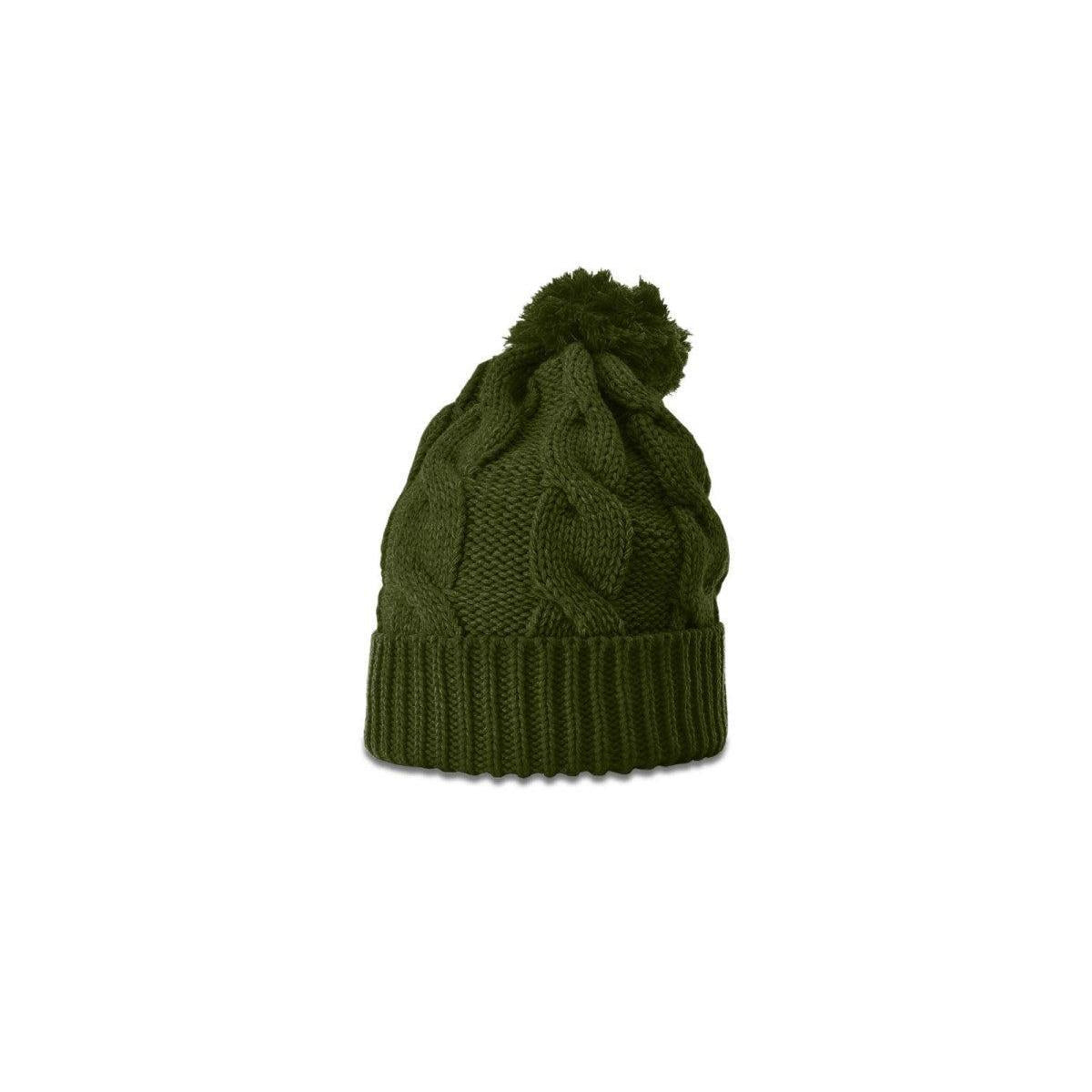 no-logo Richardson Chunk Twist Knit Beanie W/ Cuff & Pom-Richardson-Thread Logic