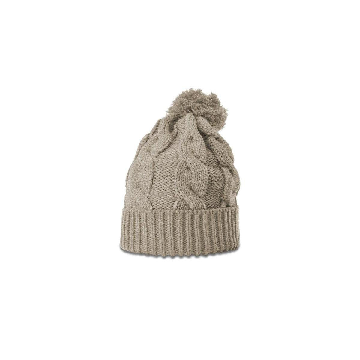 no-logo Richardson Chunk Twist Knit Beanie W/ Cuff & Pom-Richardson-Thread Logic