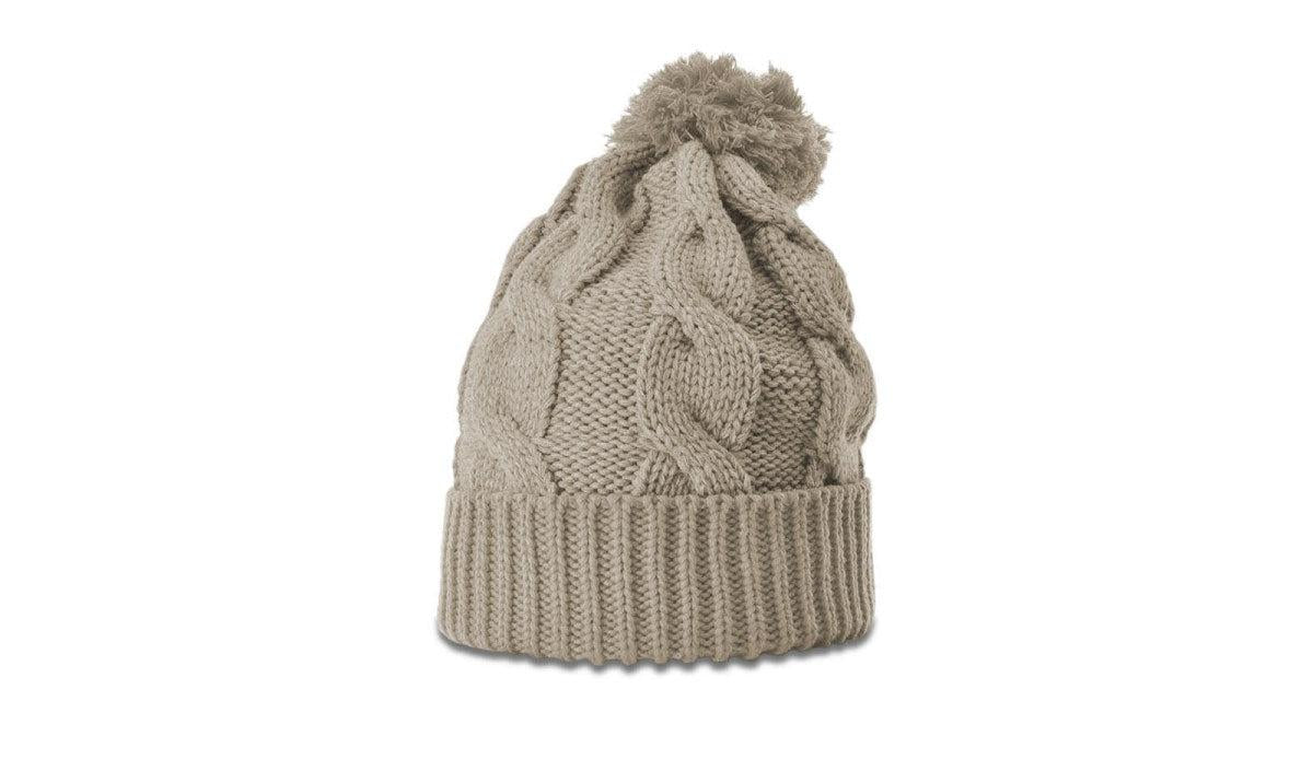 no-logo Richardson Chunk Twist Knit Beanie W/ Cuff & Pom-Richardson-Thread Logic