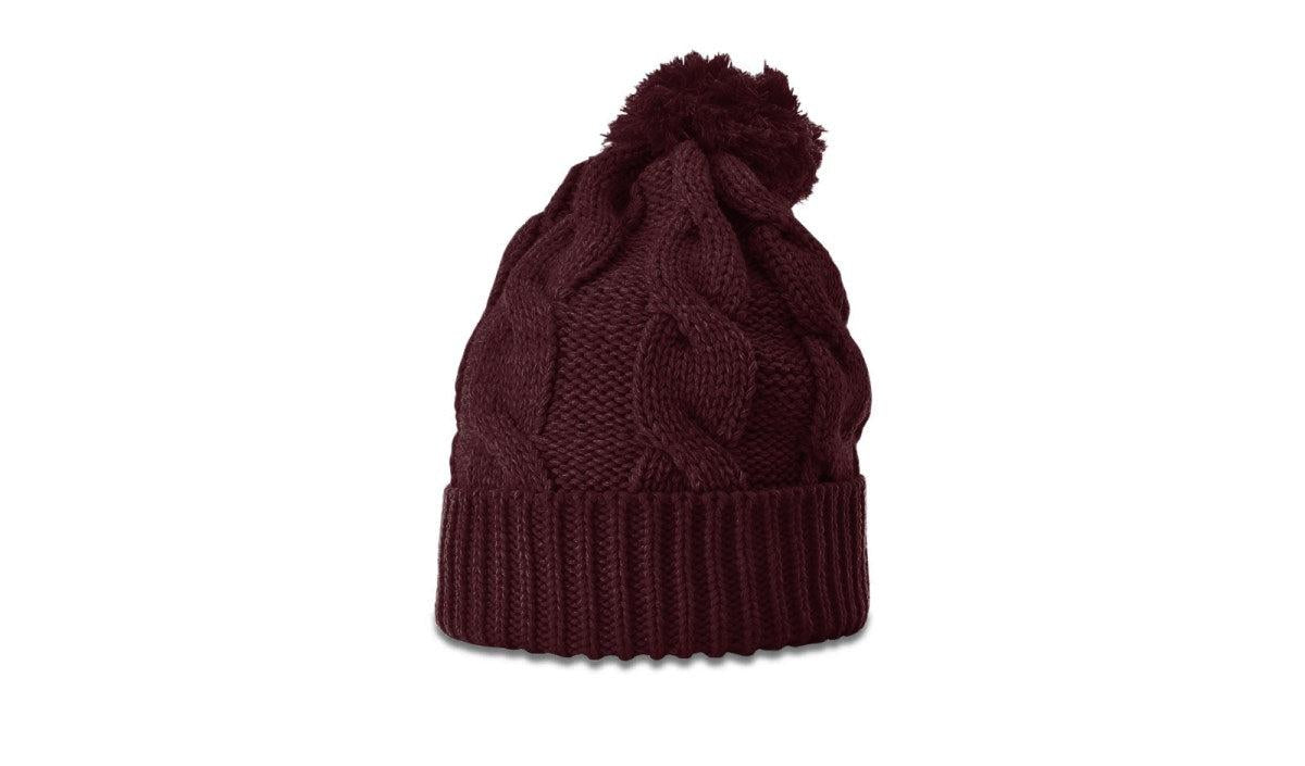 no-logo Richardson Chunk Twist Knit Beanie W/ Cuff & Pom-Richardson-Thread Logic