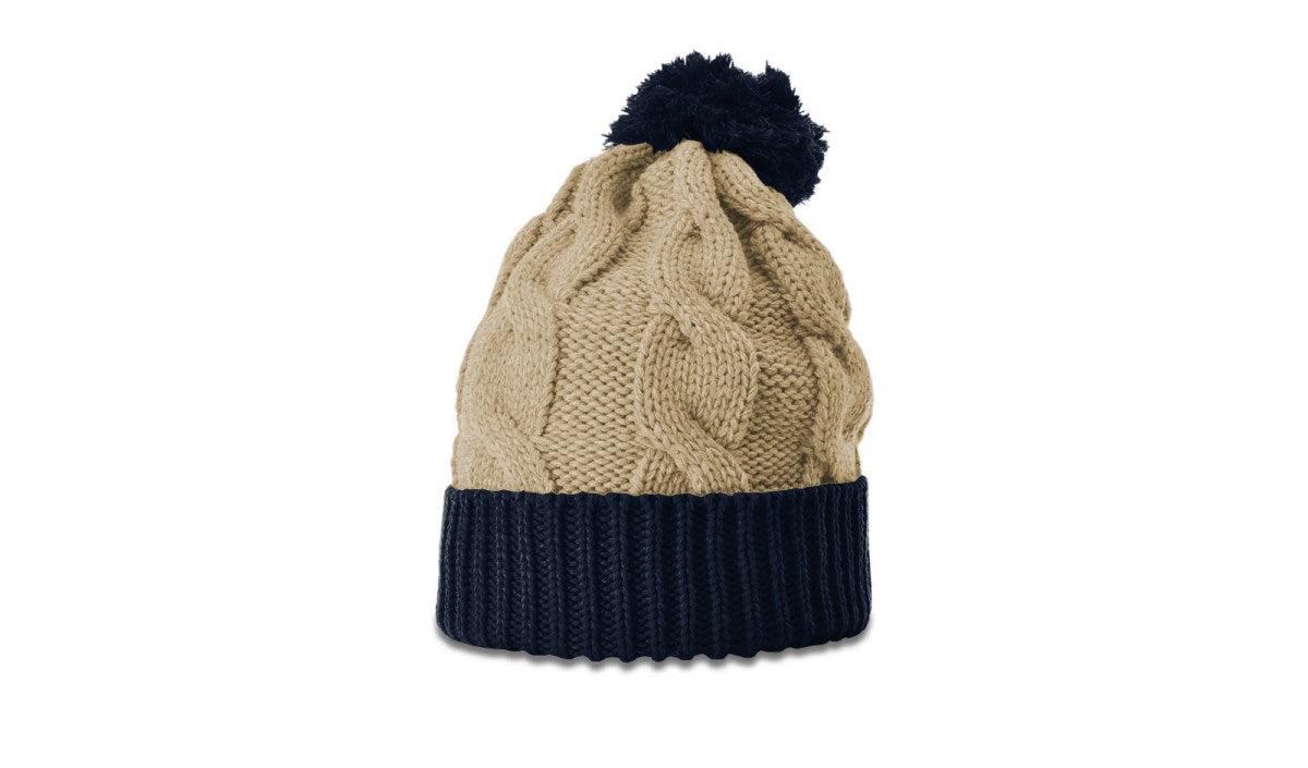 no-logo Richardson Chunk Twist Knit Beanie W/ Cuff & Pom-Richardson-Thread Logic