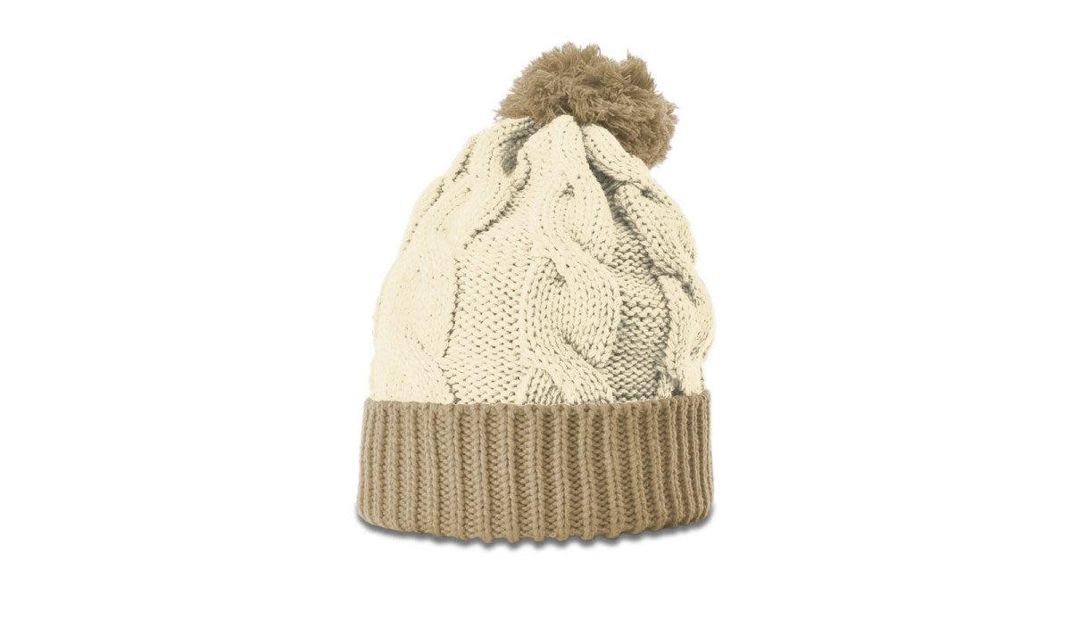 no-logo Richardson Chunk Twist Knit Beanie W/ Cuff & Pom-Richardson-Thread Logic