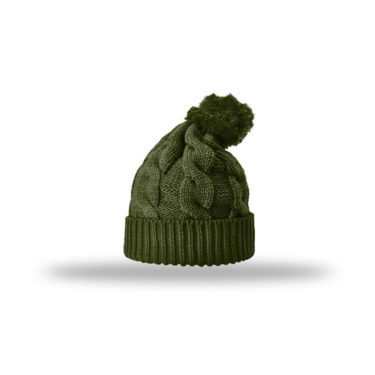 no-logo Richardson Chunk Twist Knit Beanie W/ Cuff & Pom-Richardson-Thread Logic
