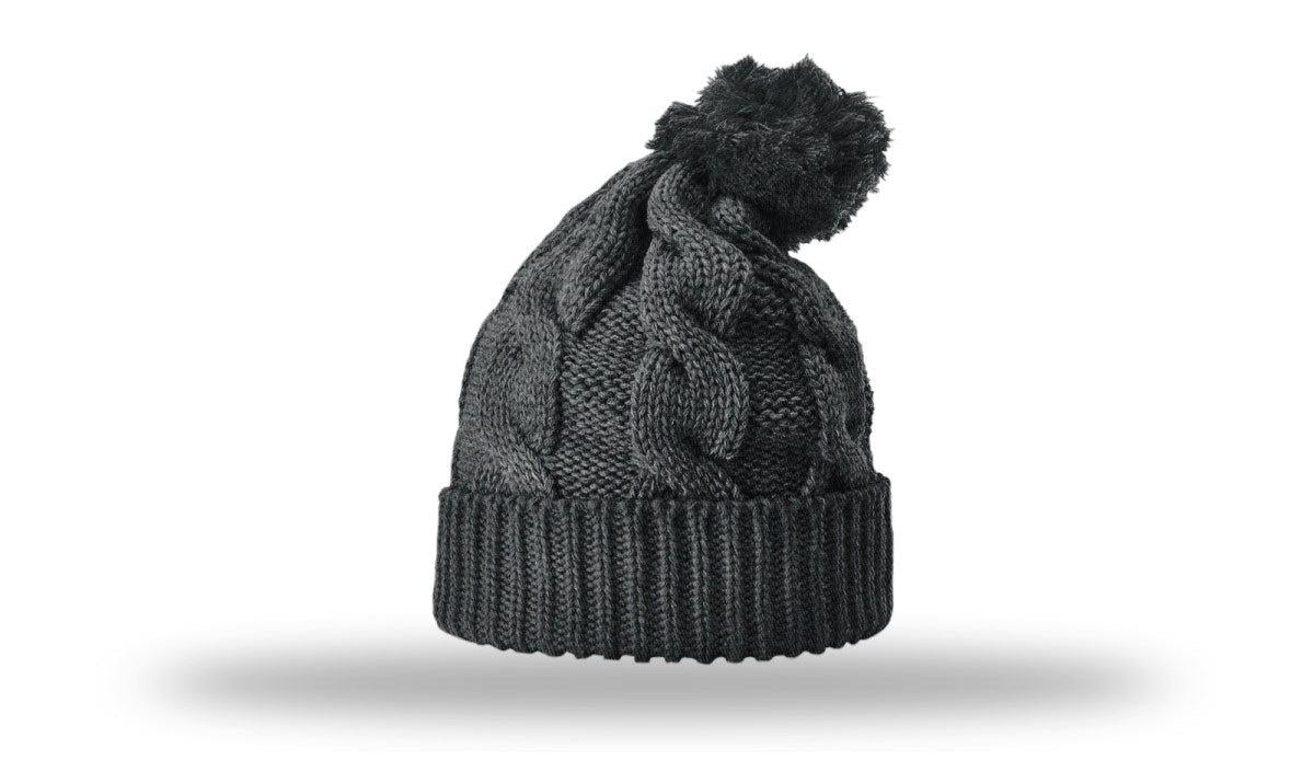no-logo Richardson Chunk Twist Knit Beanie W/ Cuff & Pom-Richardson-Thread Logic