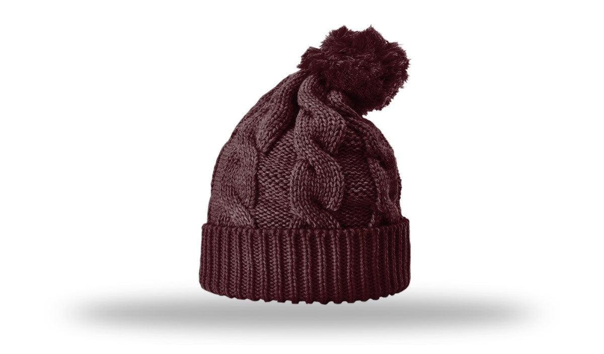 no-logo Richardson Chunk Twist Knit Beanie W/ Cuff & Pom-Richardson-Thread Logic