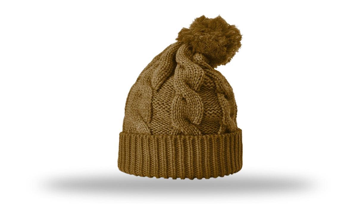 no-logo Richardson Chunk Twist Knit Beanie W/ Cuff & Pom-Richardson-Thread Logic